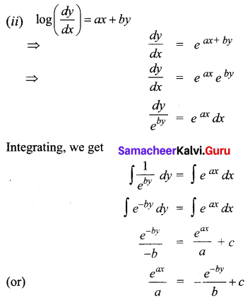 Samacheer Kalvi 12th Business Maths Solutions Chapter 4 Differential Equations Ex 4.2 Q6