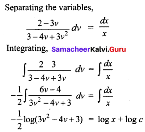 Samacheer Kalvi 12th Business Maths Solutions Chapter 4 Differential Equations Ex 4.3 Q4.1