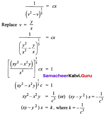 Samacheer Kalvi 12th Business Maths Solutions Chapter 4 Differential Equations Ex 4.3 Q5.2
