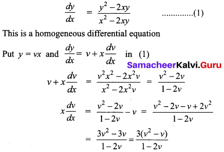 Samacheer Kalvi 12th Business Maths Solutions Chapter 4 Differential Equations Ex 4.3 Q5