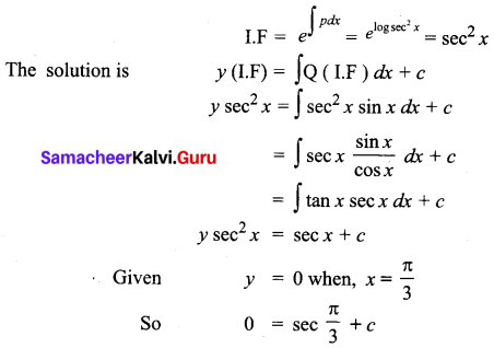 Samacheer Kalvi 12th Business Maths Solutions Chapter 4 Differential Equations Ex 4.4 Q7
