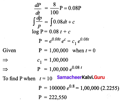 Samacheer Kalvi 12th Business Maths Solutions Chapter 4 Differential Equations Ex 4.4 Q9