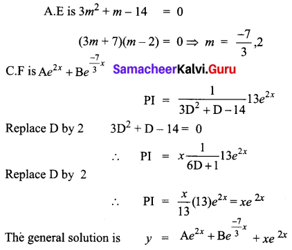 Samacheer Kalvi 12th Business Maths Solutions Chapter 4 Differential Equations Ex 4.5 Q12