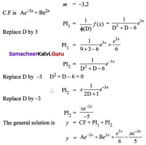 Samacheer Kalvi 12th Business Maths Solutions Chapter 4 Differential Equations Ex 4.5 Q9