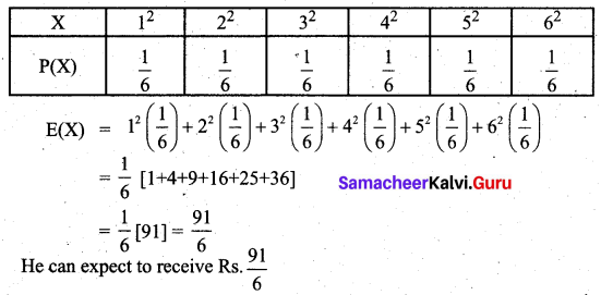 Samacheer Kalvi 12th Business Maths Solutions Chapter 6 Random Variable and Mathematical Expectation Additional Problems II Q5