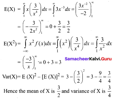 Samacheer Kalvi 12th Business Maths Solutions Chapter 6 Random Variable and Mathematical Expectation Ex 6.2 Q5.1