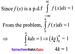 Samacheer Kalvi 12th Business Maths Solutions Chapter 6 Random Variable and Mathematical Expectation Miscellaneous Problems Q3.1