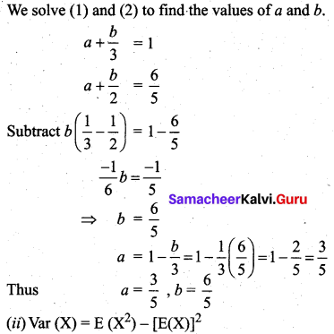 Samacheer Kalvi 12th Business Maths Solutions Chapter 6 Random Variable and Mathematical Expectation Miscellaneous Problems Q5.3