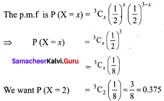 Samacheer Kalvi 12th Business Maths Solutions Chapter 7 Probability Distributions Ex 7.1 Q8
