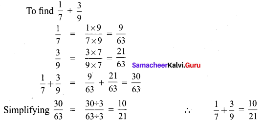 Samacheer Kalvi 6th Maths Solutions Term 3 Chapter 1 Fractions Ex 1.1 1