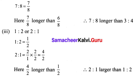 Samacheer Kalvi 6th Maths Term 1 Chapter 3 Ratio and Proportion Ex 3.2 Q5.1