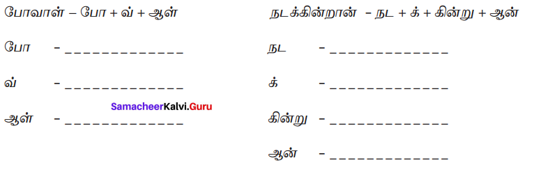 Samacheer Kalvi 7th Tamil Solutions Term 2 Chapter 2.5 ஒரெழுத்து ஒருமொழி, பகுபதம், பகாப்பதம் - 7