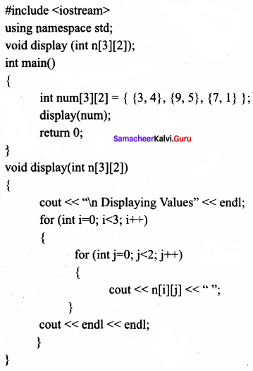 Samacheer Kalvi 11th Computer Science Solutions Chapter 12 Arrays and Structures 2
