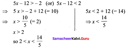 Samacheer Kalvi 11th Maths Solutions Chapter 2 Basic Algebra Ex 2.2 12