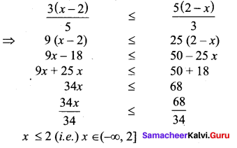 Samacheer Kalvi 11th Maths Solutions Chapter 2 Basic Algebra Ex 2.3 8