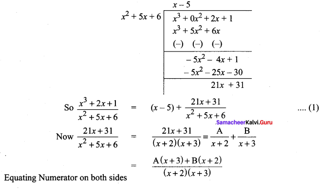 Samacheer Kalvi 11th Maths Solutions Chapter 2 Basic Algebra Ex 2.9 16