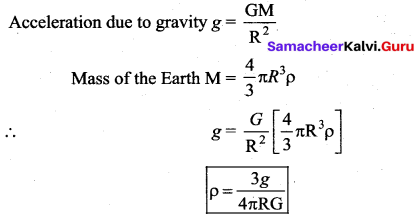 Samacheer Kalvi 11th Physics Solutions Chapter 6 Gravitation 14