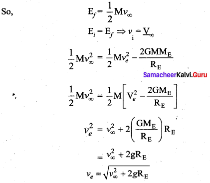 Samacheer Kalvi 11th Physics Solutions Chapter 6 Gravitation 222