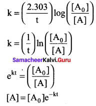 Samacheer Kalvi 12th Chemistry Solutions Chapter 7 Chemical Kinetics-1
