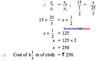 Samacheer Kalvi 7th Maths Solutions Term 1 Chapter 4 Direct and Inverse Proportion Ex 4.1 61