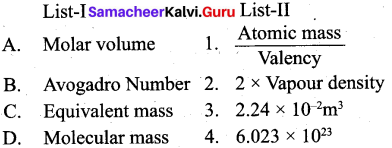 Tamil Nadu 11th Chemistry Model Question Paper 2 English Medium image - 1